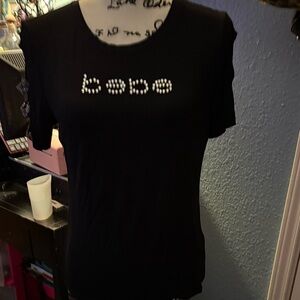 Bebe Black Short Sleeve Tee